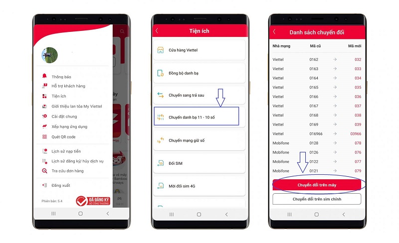 Bạn có thể sử dụng ứng dụng My Viettel để chuyển đổi đầu số dễ dàng hơn