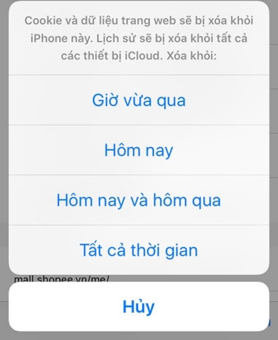Cách xóa lịch sử tìm kiếm trên trình duyệt Safari trên điện thoại iPhone