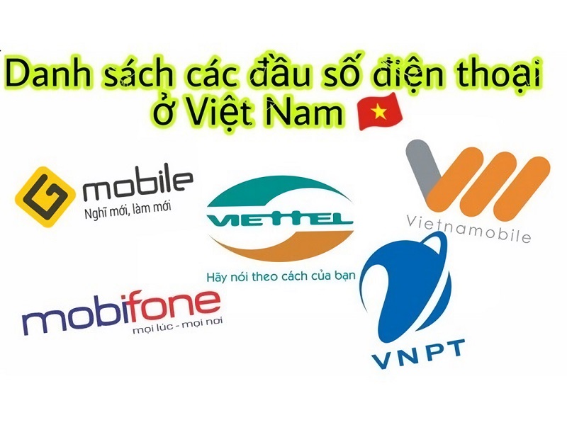 Danh sách các đầu số sim điện thoại của những nhà mạng viễn thông khác