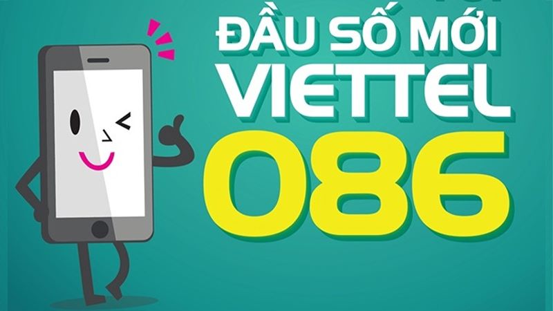 Đầu số 086 của nhà mạng Viettel ra mắt vào năm 2016