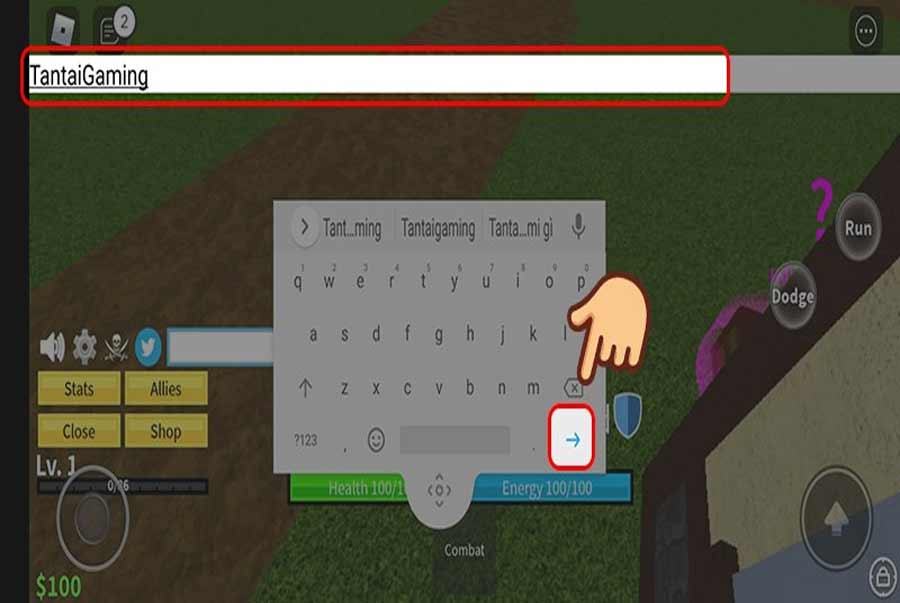 Bước 3 nhập mã code