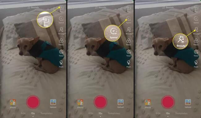 Các tùy chỉnh trên ứng dụng tik tok để edit video