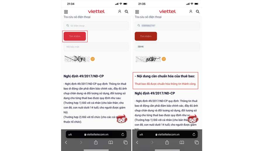 Cách 3 vào my viettel để xem thông tin thuê bao