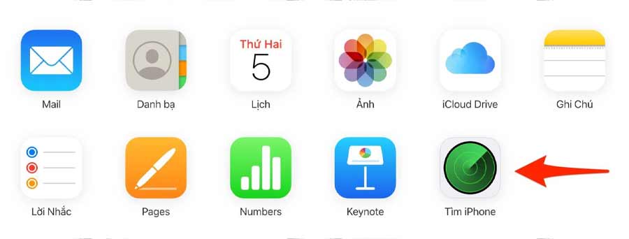 chọn tìm iphone
