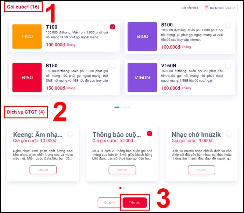 Chọn gói cước phù hợp