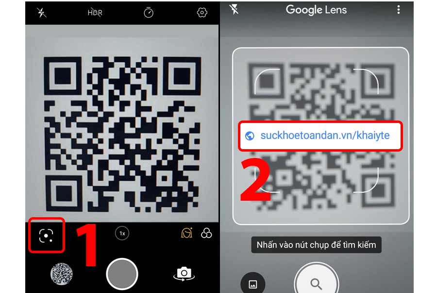 quét mã qr từ google Lens