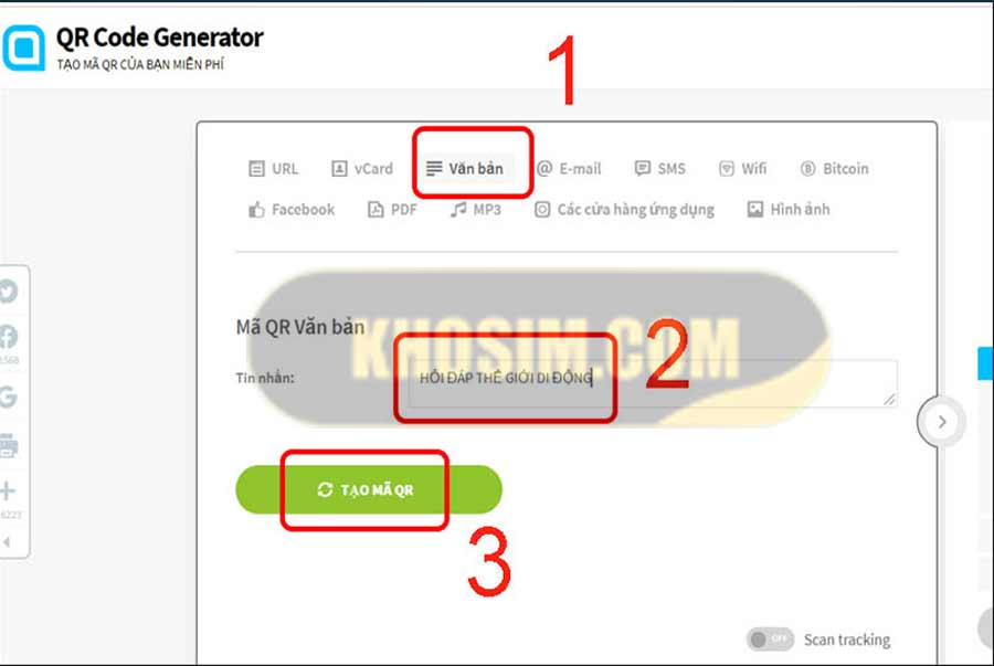 tạo mã qr