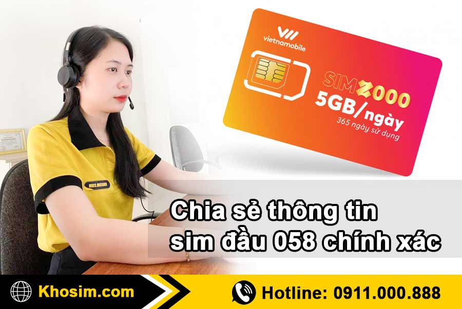 thông tin sim đầu số 058