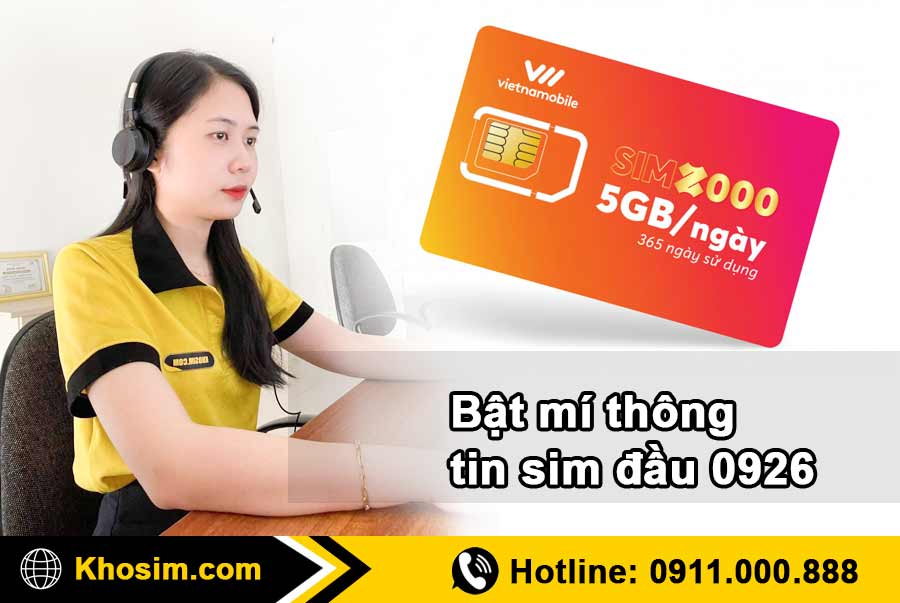 thông tin sim đầu số 0926